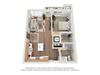 1 Bedroom 3D Floor Plan
